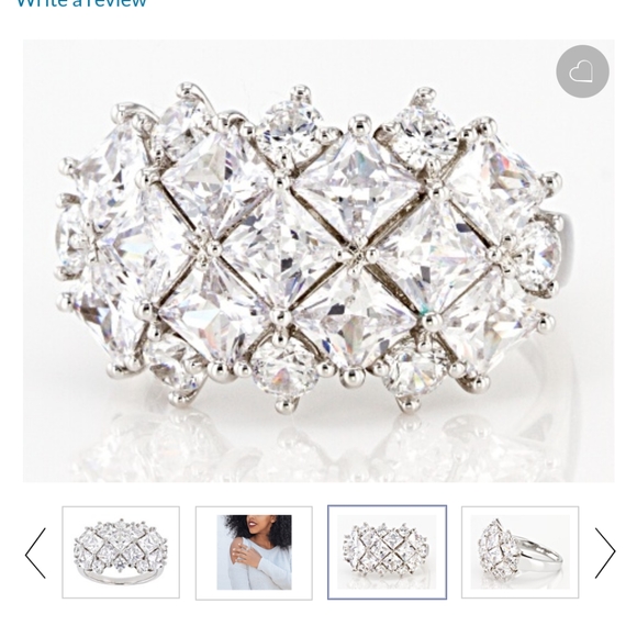 BELLA LUCE  White Cubic Zirconia Rhodium Over Sterling Silver Ring 7.77c… - Picture 2 of 7